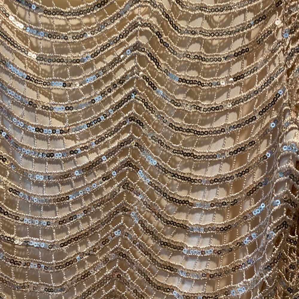 Gold Sequin Dress Large - Picture 2 of 4